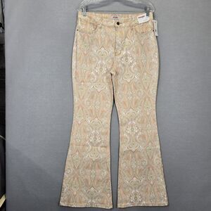 Wrangler High Rise Fierce Flare Paisley Print Womens Jeans Size 31 X 32